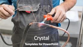  Presentation with gas air - Amazing presentation theme having son keeping palms together backdrop and a gray colored foreground