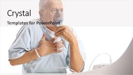  Presentation with chest - Cool new presentation with oxygen - elderly patient having chest pain backdrop and a light gray colored foreground