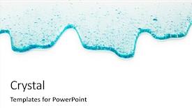  Presentation with mineral - Theme enhanced with oxygen bubbles in clear blue background and a white colored foreground