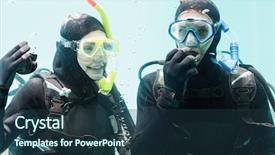  Presentation with safety training poor housekeeping - Audience pleasing PPT layouts consisting of oxygen cylinders - couple on scuba training backdrop and a  colored foreground