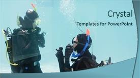  Presentation with man and woman divorce drawing - Beautiful slides featuring oxygen cylinders - man proposing marriage backdrop and a light blue colored foreground