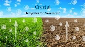  Presentation with plowing - PPT theme featuring oxygen-release-from-the-wheat background and a light blue colored foreground