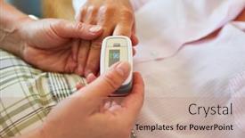  Presentation with oxygen - Theme featuring oxygen-saturation-in-a-patient background and a coral colored foreground