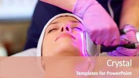  Presentation with beauty cosmetic - Amazing presentation design having oxygen therapy - people beauty cosmetic treatment cosmetology backdrop and a  colored foreground