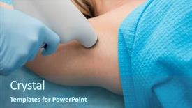  Presentation with medical procedure simulation - Cool new slide deck with oxygen therapy - procedure for armpit against hyperhidrosis backdrop and a ocean colored foreground