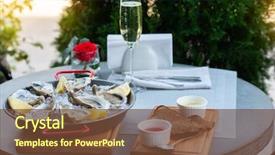  Presentation with helva fresh sliced halva - Audience pleasing presentation consisting of fresh oysters with lemon's backdrop and a tawny brown colored foreground