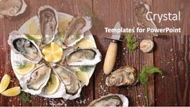  Presentation with oyster - Theme featuring oyster-and-lemon background and a violet colored foreground