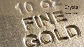  Presentation with bar - Beautiful presentation design featuring oz - close-up of gold bar backdrop and a coral colored foreground