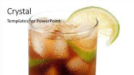  Presentation with alcohol white - PPT layouts consisting of oz - cuba libre alcohol cocktail isolated background and a white colored foreground