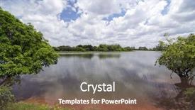  Presentation with national territory - PPT theme having oz - outback billabong in northern territory background and a violet colored foreground