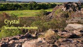  Presentation with rocks mineral - Presentation featuring oz - outback rocks and bottomland background and a tawny brown colored foreground
