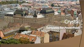  Presentation with croatia zagreb - Presentation featuring oz - view oz zagreb croatia background and a coral colored foreground