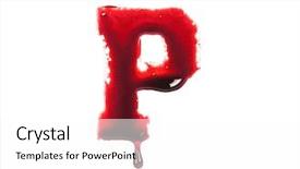  Presentation with dripping blood - Presentation design consisting of p - blood fonts with dripping blood background and a white colored foreground