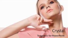  Presentation with hair dress - Amazing PPT layouts having p - portrait of attractive young caucasian backdrop and a coral colored foreground