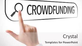  Presentation with crowdfunding - Cool new PPT layouts with p2p - crowdfunding written in search bar backdrop and a white colored foreground