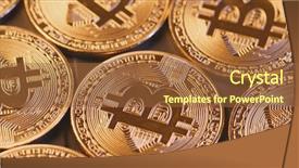  Presentation with crypto - Audience pleasing theme consisting of p2p - crypto currency gold bitcoin backdrop and a tawny brown colored foreground