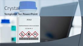  Presentation with laboratory chemical white - PPT layouts with p3n5-triphosphorus-pentanitride-cas-12136 background and a light blue colored foreground