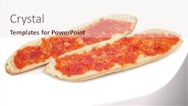  Presentation with tomato - Beautiful PPT theme featuring pa-amb-tomaquet-bread backdrop and a lemonade colored foreground