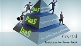  Presentation with saas - Colorful slide deck enhanced with paas-iaas-saas-concepts backdrop and a light blue colored foreground