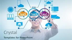  Presentation with saas - Presentation theme with paas-iaas-saas-concepts background and a light blue colored foreground