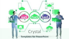  Presentation with saas - Cool new PPT theme with paas-iaas-saas-concepts backdrop and a cool aqua colored foreground