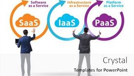  Presentation with saas - Theme having paas-iaas-saas-concepts background and a white colored foreground