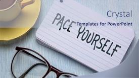  Presentation with index card - Colorful slides enhanced with pace-yourself-reminder-handwriting backdrop and a lemonade colored foreground