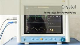  Presentation with monitoring - Slide set featuring young happy man with camera isolated over white background background and a light gray colored foreground