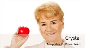  Presentation with elderly holding pills - Audience pleasing PPT layouts consisting of pacemakers - smile elderly woman holding heart backdrop and a lemonade colored foreground