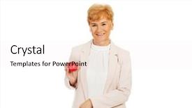  Presentation with heart - Colorful PPT theme enhanced with pacemakers - smile elderly woman holding heart backdrop and a white colored foreground