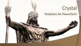  Presentation with inca - PPT layouts featuring pachacutec - inca of peru background and a cream colored foreground
