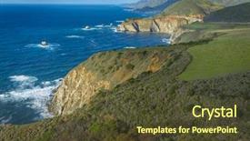 Presentation with rocky ocean coast - Amazing slides having pacific coast cliff hillside ocean backdrop and a  colored foreground