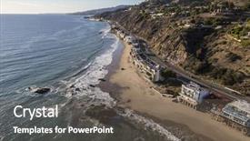  Presentation with pacific - Theme having pacific coast highway in malibu background and a gray colored foreground
