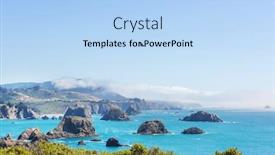  Presentation with pacific - PPT theme consisting of pacific coast in california usa background and a light blue colored foreground