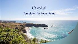  Presentation with coast - Audience pleasing PPT theme consisting of pacific-coast-in-california-usa backdrop and a sky blue colored foreground