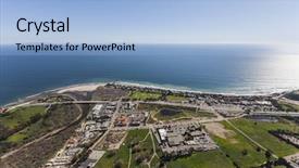  Presentation with pacific - Cool new presentation theme with pacific coast in malibu backdrop and a light blue colored foreground
