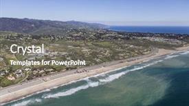  Presentation with pacific - Presentation design consisting of pacific coast in scenic malibu background and a gray colored foreground