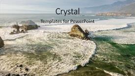  Presentation with pacific education - PPT layouts enhanced with pacific coast landscape sand dollar background and a light blue colored foreground