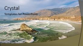  Presentation with pacific - Slide set consisting of pacific coast landscape sand dollar background and a  colored foreground