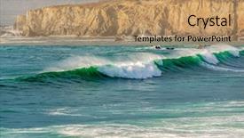  Presentation with pacific - Slide deck consisting of pacific coast landscape sand dollar background and a coral colored foreground