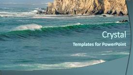  Presentation with pacific islanders - PPT theme enhanced with pacific coast landscape sand dollar background and a ocean colored foreground