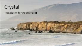  Presentation with pacific - Audience pleasing PPT layouts consisting of pacific coast landscape sand dollar backdrop and a light gray colored foreground