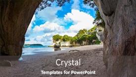  Presentation with tide - Presentation theme enhanced with pacific-coast-of-new-zealand background and a dark gray colored foreground