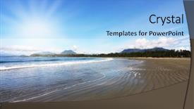  Presentation with pacific island - Audience pleasing PPT layouts consisting of pacific coast of vancouver island at sunset low tide exposes the wet sand backdrop and a light blue colored foreground