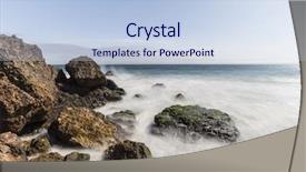  Presentation with pacific - Slide deck enhanced with pacific coast rocks and waves background and a light blue colored foreground