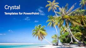  Presentation with beach - Cool new presentation with pacific island - beautiful beach at tikehau atoll backdrop and a ocean colored foreground