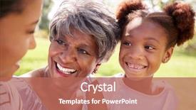  Presentation with technology in adult education - Cool new slide deck with pacific island - grandmother with adult daughter backdrop and a coral colored foreground