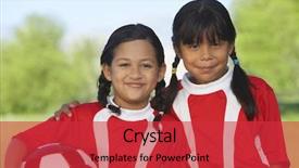  Presentation with football - Theme consisting of pacific island - portrait of two football players background and a red colored foreground