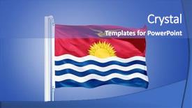  Presentation with pacific island - Audience pleasing slides consisting of pacific island culture - flag of kiribati flying backdrop and a  colored foreground