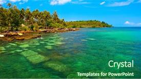 Presentation with pacific island - Slides enhanced with pacific island people - stones in clear sea water background and a ocean colored foreground
